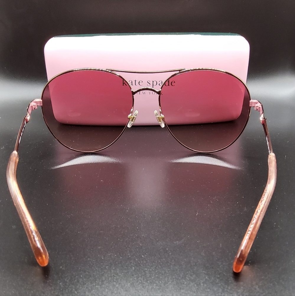 Kate Spade Aviator Sunglasses 58MM Joshelle Rose Gold - Picture 5 of 8